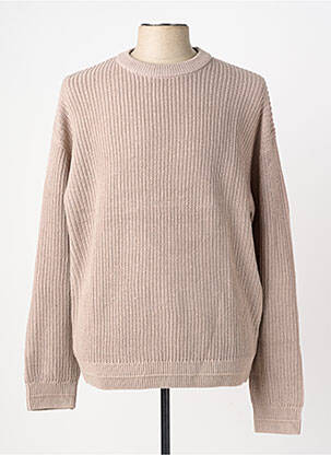 Pull stretch manches longues marron JACK & JONES homme