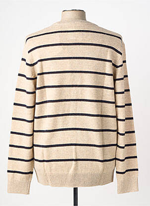 Pull stretch manches longues beige JACK & JONES homme