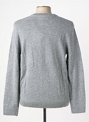 Pull stretch manches longues gris JACK & JONES homme