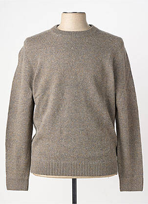 Pull stretch manches longues gris JACK & JONES homme