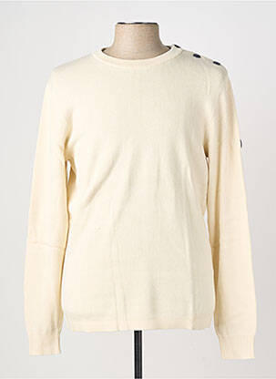 Pull stretch manches longues beige JACK & JONES homme