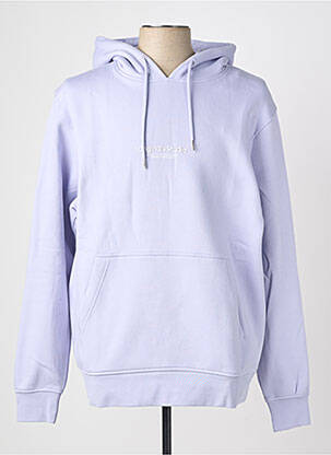 Sweat-shirt à capuche poches manches longues violet JACK & JONES homme
