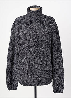 Pull col roulé tissage chiné manches longues noir JACK & JONES femme