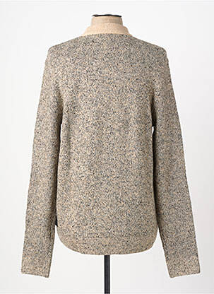 Pull stretch manches longues beige JACK & JONES homme