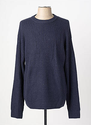 Pull stretch manches longues bleu JACK & JONES homme