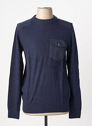 Pull stretch manches longues bleu JACK & JONES homme