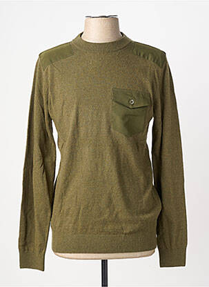 Pull stretch manches longues vert JACK & JONES homme