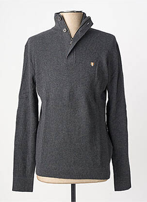 Pull tissage chiné manches longues gris JACK & JONES homme