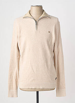 Pull stretch manches longues beige JACK & JONES homme