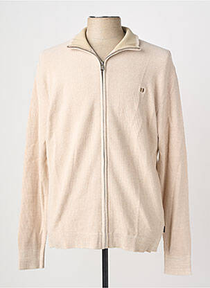 Gilet manches longues maille fine beige JACK & JONES homme