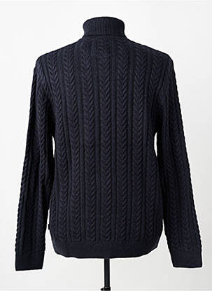 Pull col roulé stretch manches longues bleu JACK & JONES homme