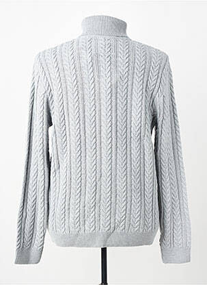 Pull col roulé stretch manches longues gris JACK & JONES homme