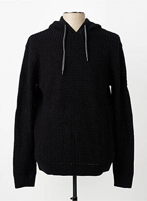 Pull col rond manches longues noir JACK & JONES homme