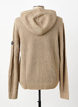 Pull col rond manches longues beige JACK & JONES homme