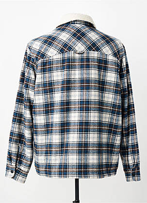 Veste casual finition intérieure fourrure synthétique bleu JACK & JONES homme