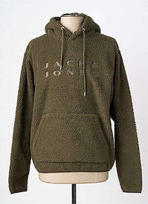 Sweat-shirt à capuche poches manches longues vert JACK & JONES homme