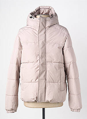 Doudoune poches a capuche beige JACK & JONES homme