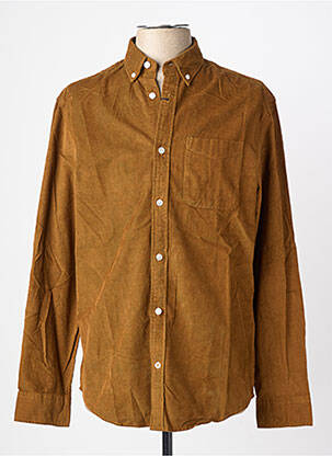 Chemise manches longues poches marron JACK & JONES homme