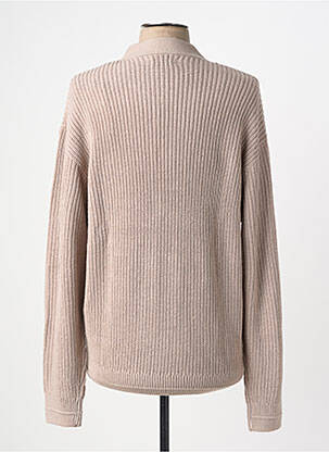 Gilet manches longues col v beige JACK & JONES homme