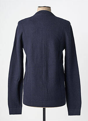 Gilet manches longues col v bleu JACK & JONES homme
