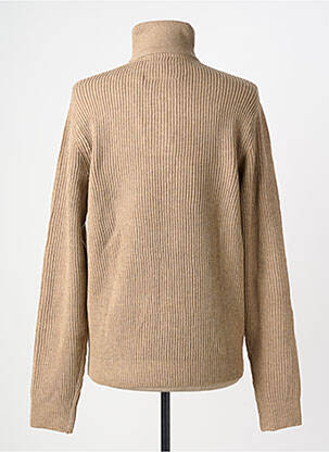 Pull stretch manches longues beige JACK & JONES homme