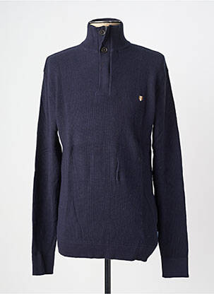 Pull stretch manches longues bleu JACK & JONES homme