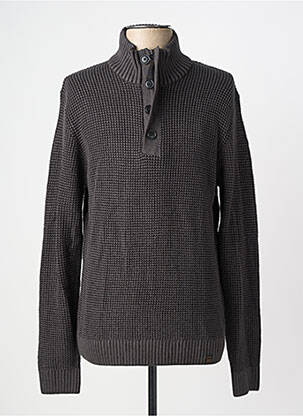 Pull stretch manches longues gris JACK & JONES homme