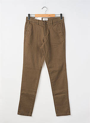Pantalon chino stretch taille normale marron JACK & JONES homme