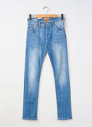 Jeans coupe slim fermeture boutonnée sur le devant taille normale bleu JACK & JONES homme