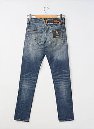 Jeans coupe slim fermeture boutonnée sur le devant taille normale bleu JACK & JONES homme