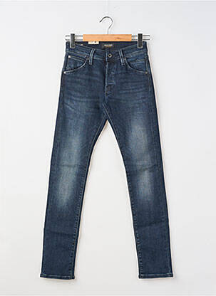 Jeans coupe slim fermeture boutonnée sur le devant taille normale bleu JACK & JONES homme