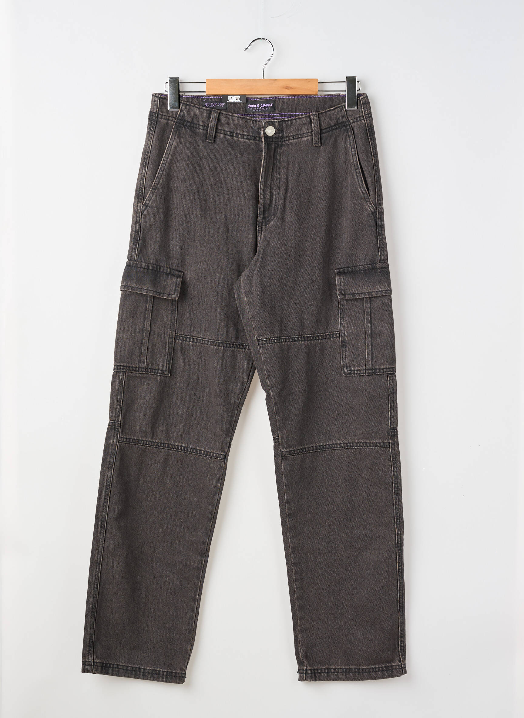 Pantalon cargo coupe droite taille normale gris JACK & JONES homme