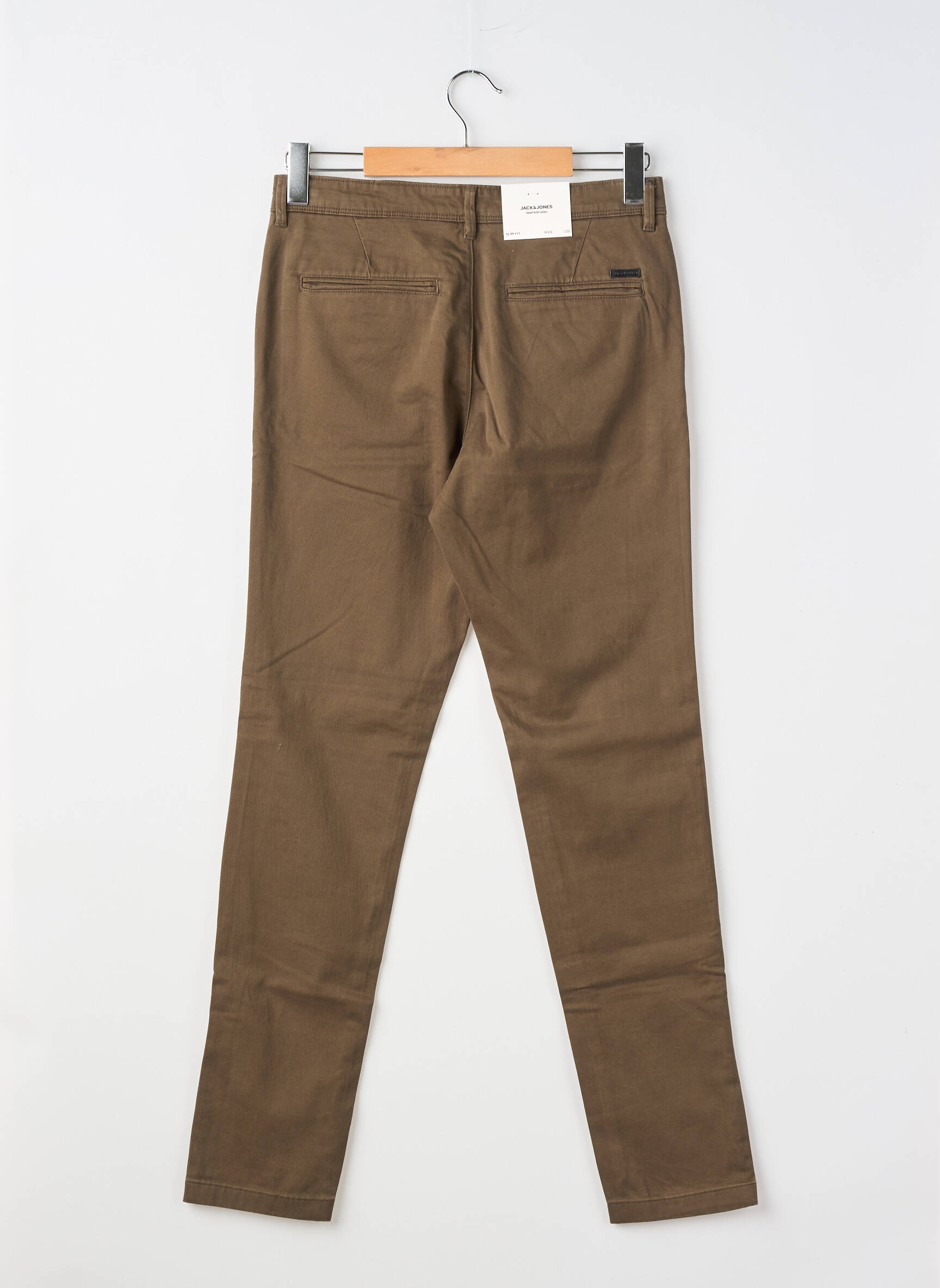 Pantalon chino stretch taille normale marron JACK & JONES homme