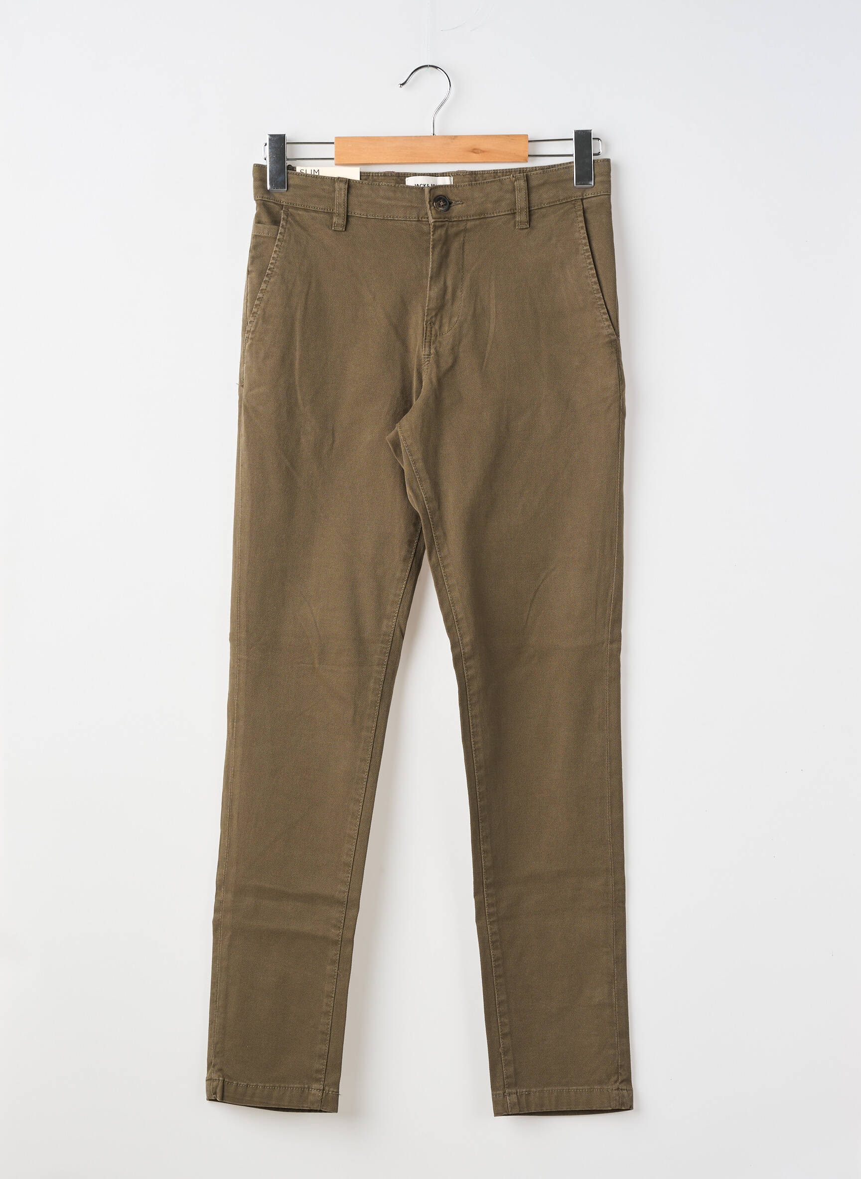 Pantalon chino tissage popeline taille normale vert JACK & JONES homme