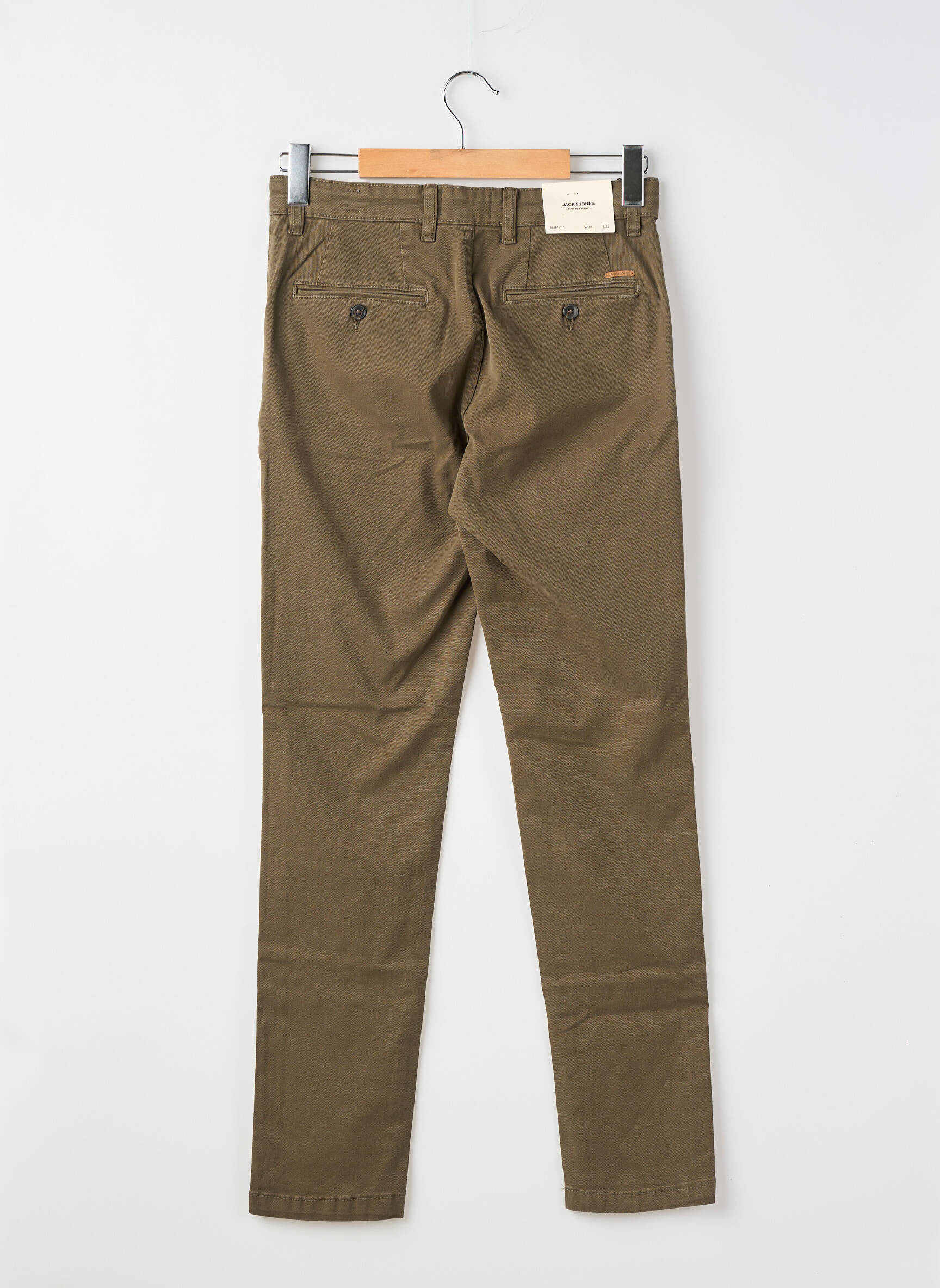 Pantalon chino tissage popeline taille normale vert JACK & JONES homme