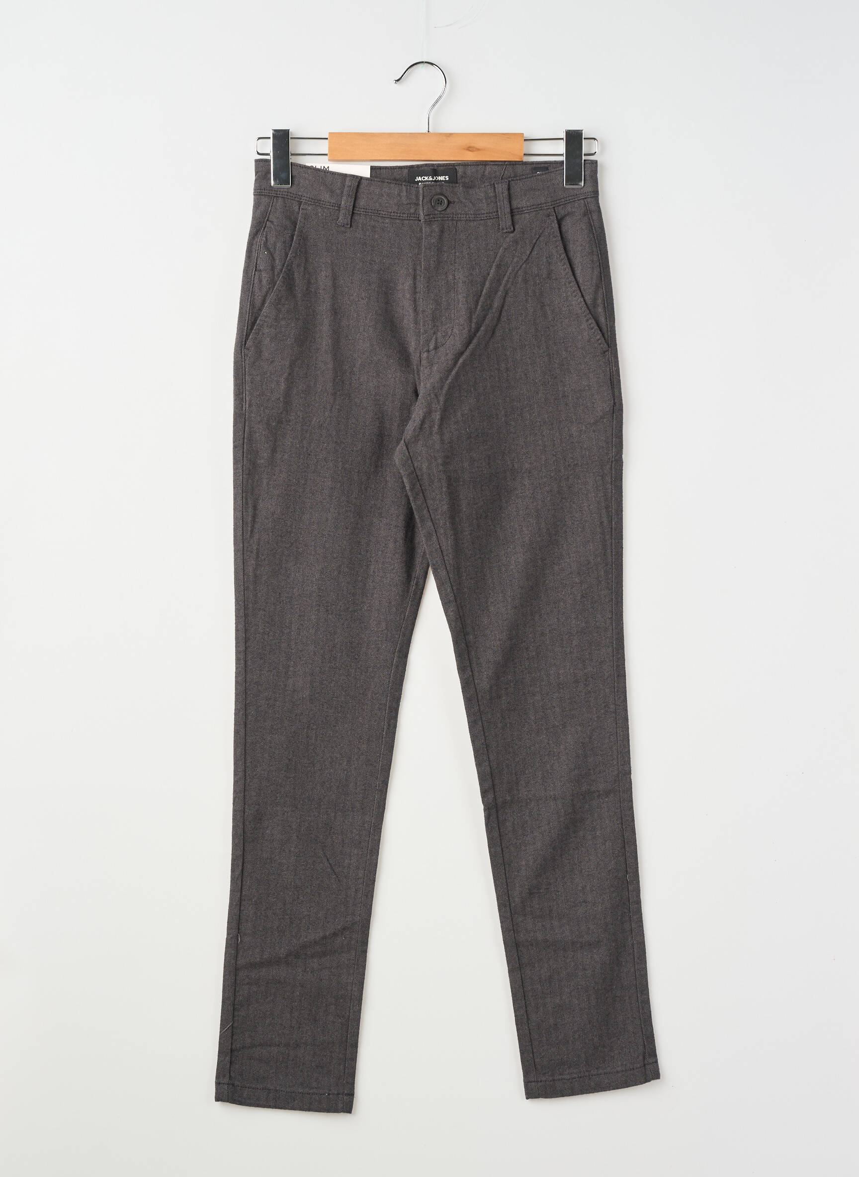 Pantalon chino tissage chiné taille normale gris JACK & JONES homme