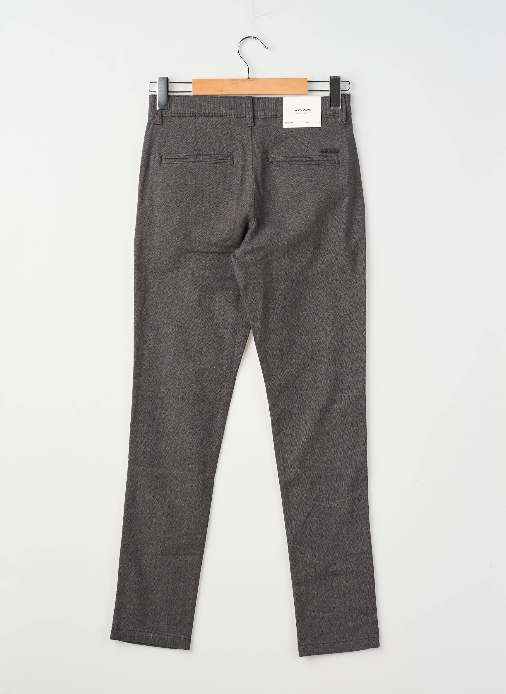 Pantalon chino tissage chiné taille normale gris JACK & JONES homme