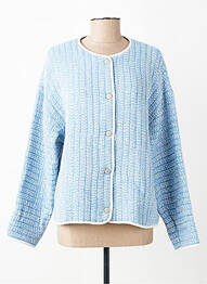Veste casual col rond bleu MAT DE MISAINE femme
