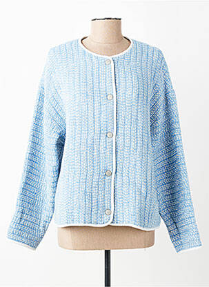 Veste casual col rond bleu MAT DE MISAINE femme