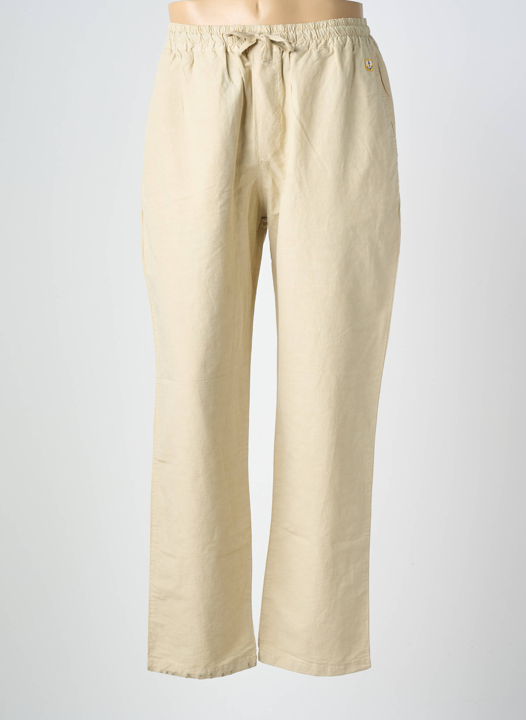 Pantalon droit tissage popeline taille normale beige ARMOR LUX homme