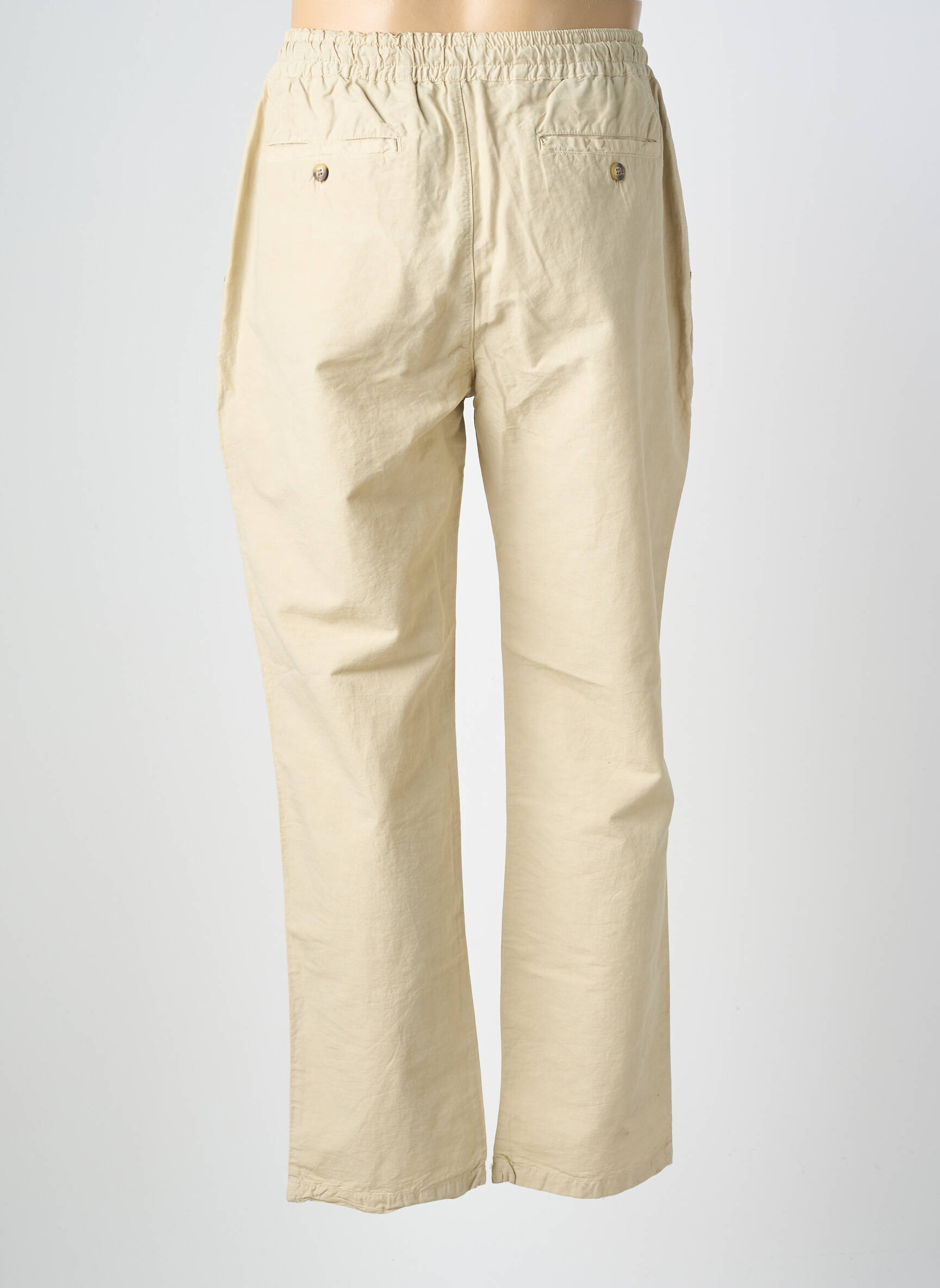 Pantalon droit tissage popeline taille normale beige ARMOR LUX homme