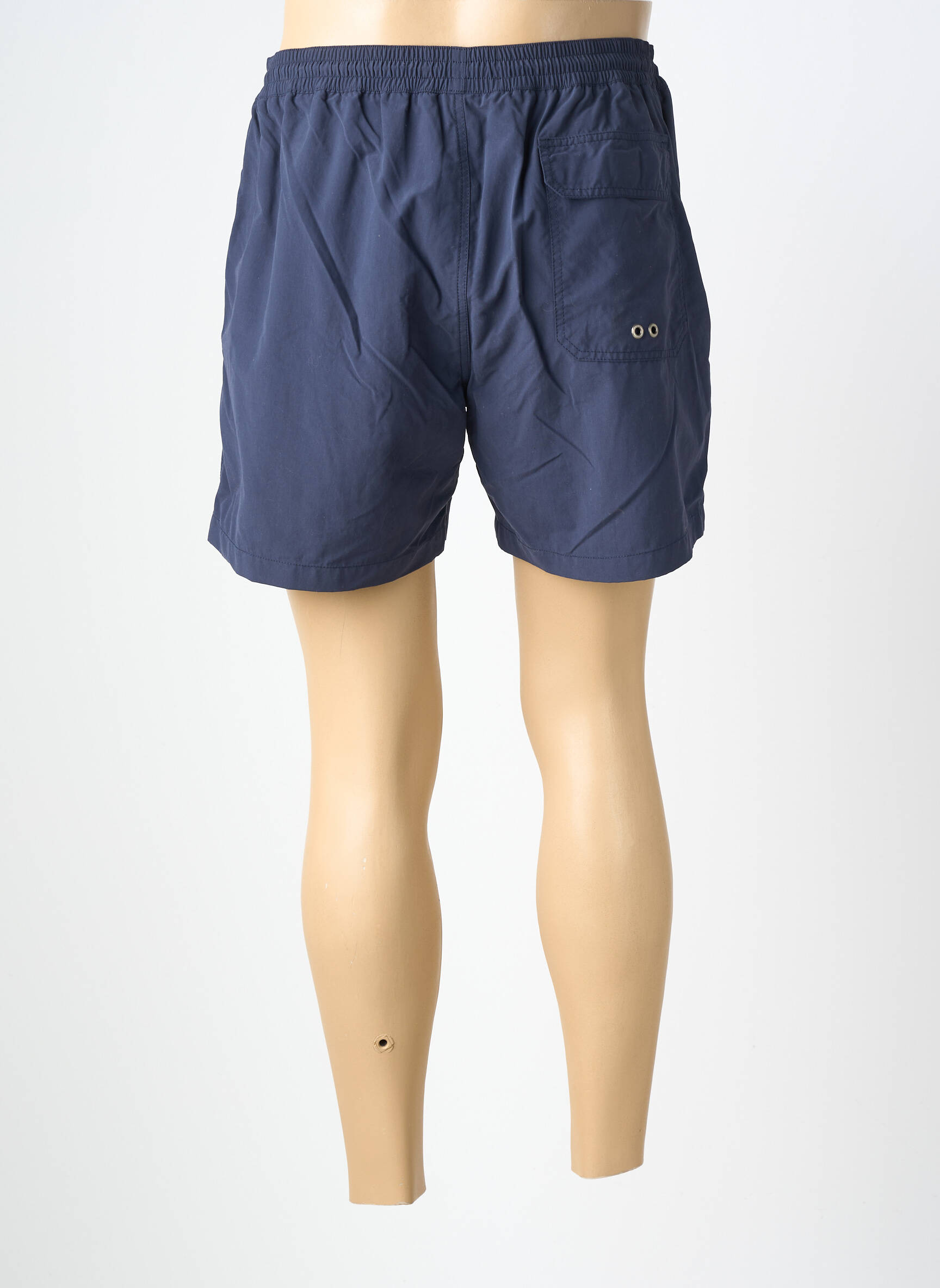Short de bain effet matière satinée bleu MAT DE MISAINE homme
