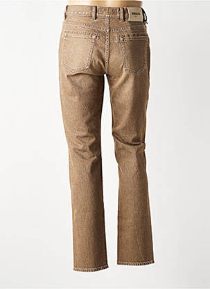 Jeans coupe slim fermeture boutonnée sur le devant taille normale marron BARMAS homme