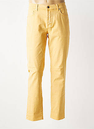 Jeans coupe slim fermeture boutonnée sur le devant taille normale jaune BARMAS homme