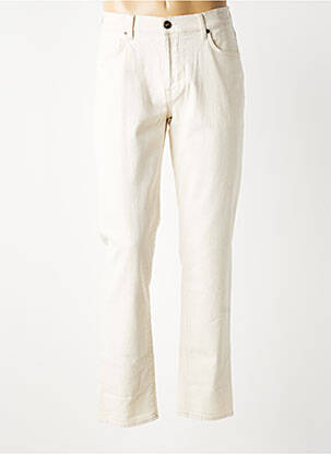 Jeans coupe slim fermeture boutonnée sur le devant taille normale beige BARMAS homme