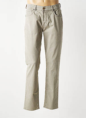 Jeans coupe slim fermeture boutonnée sur le devant taille normale beige BARMAS homme