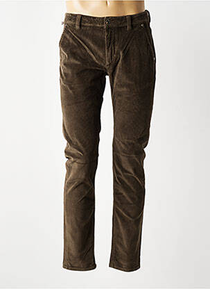 Pantalon chino stretch taille normale marron BARMAS homme