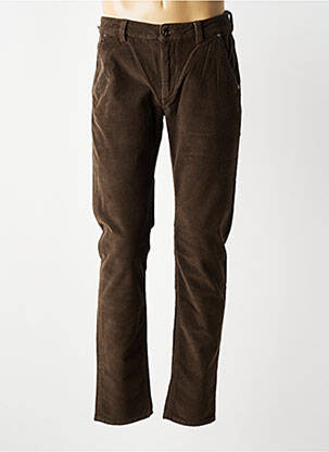 Pantalon slim tissage velours taille normale marron BARMAS homme