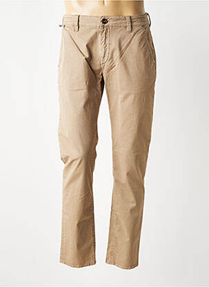 Pantalon slim tissage popeline taille normale marron BARMAS homme