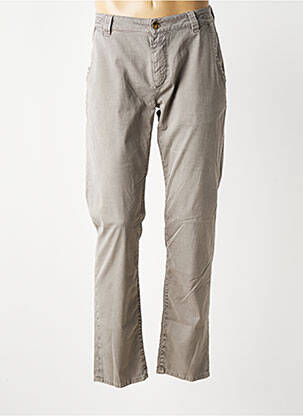 Pantalon slim tissage popeline taille normale gris BARMAS homme